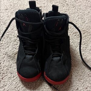 Kids Black and Red Air Jordan Sneakers